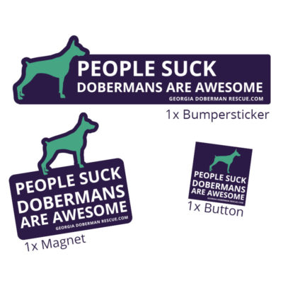 People Suck Bundle - 1 Bumpersticker, 1 magnet, 1 button