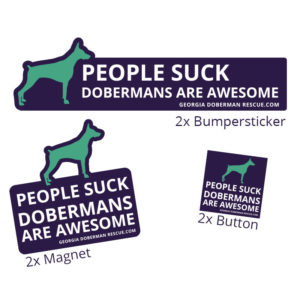 People Suck Twice as Much Bundle - 2 Bumperstickers, 2 magnets, 2 buttons